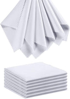 Eyeglass Cleaning Cloth Glasses Cleaner 12Pack Microfiber Lens Cleaner Eyewear Sunglass Wipes for Glass Jewelry Screen Camera Lint Free Thick 5x6 Inch (White, 5x6)