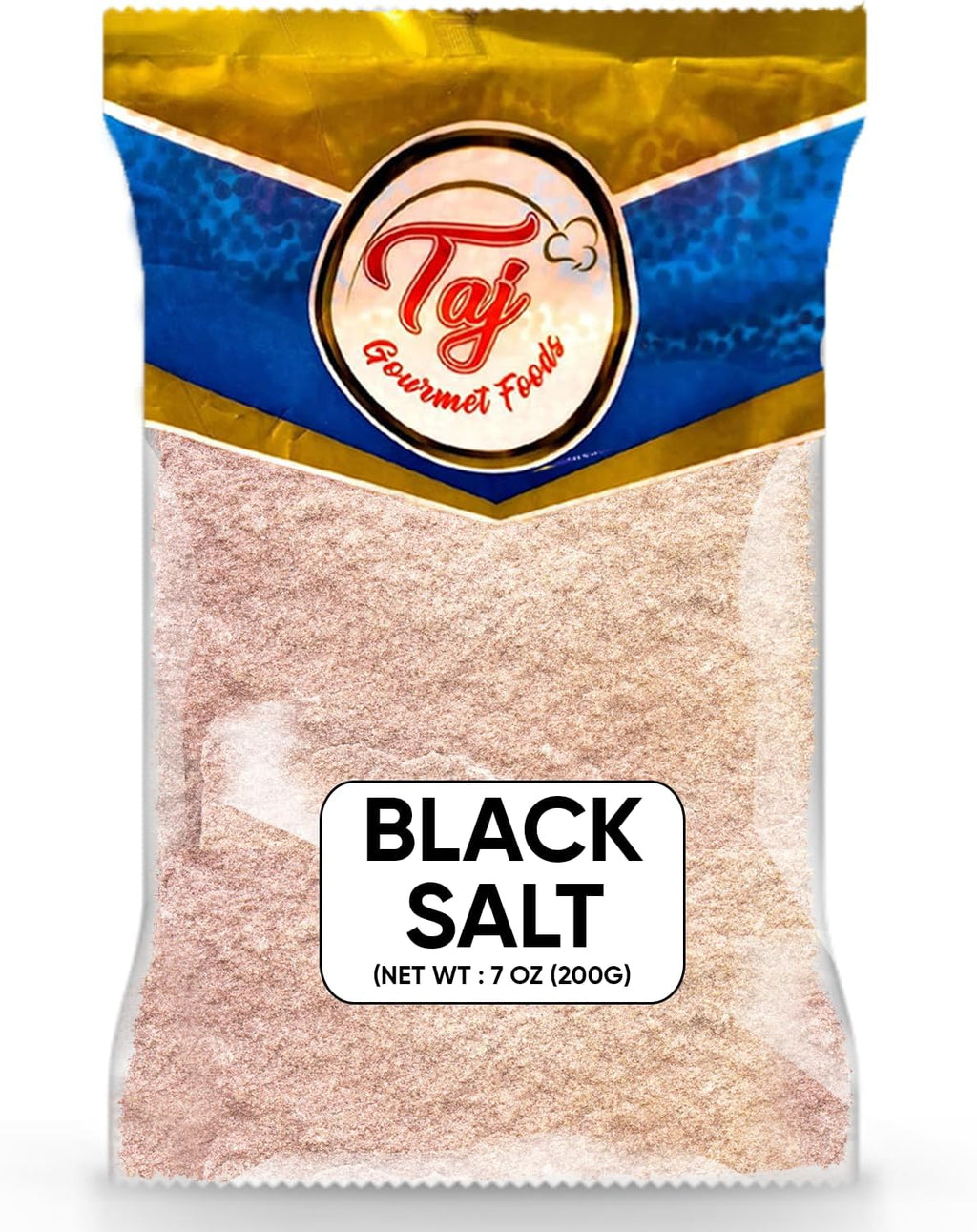 TAJ Black Salt Powder 7-Ounce (200g) | Kala Namak | Vegan & Gluten Friendly, GMO Free