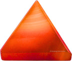 Amazing Gemstone Carnelian Onyx Pyramid Crystal Healing Stones - 1" Great Pyramid Figurine of Natural Stone Pyramid for Meditation, Reiki, Chakra Balancing and Crystal Pyramids Grid