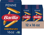 Barilla Penne Pasta, 16 oz. Box (Pack of 12) - Non-GMO Pasta Made with Durum Wheat Semolina - Kosher Certified Pasta