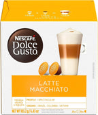 Nescafe Dolce Gusto Latte Macchiato Coffee, 16 Capsules/Box (NES27326)