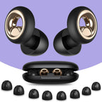 Ear Plugs for Sleeping, 45dB Noise Cancelling Ear Plugs, Reusable Silicone Earplugs for Noise Reduction with 8 Tips, Soft Earplugs for Snoring, Side Sleepers, Concerts, Travel, Work (Black)