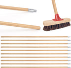 KeFanta Push Broom Handle with Metal Threaded End, 57'' Wooden Stick Pole for Home and Commercial Floor Cleaning Broom and Mops, Pack of 10