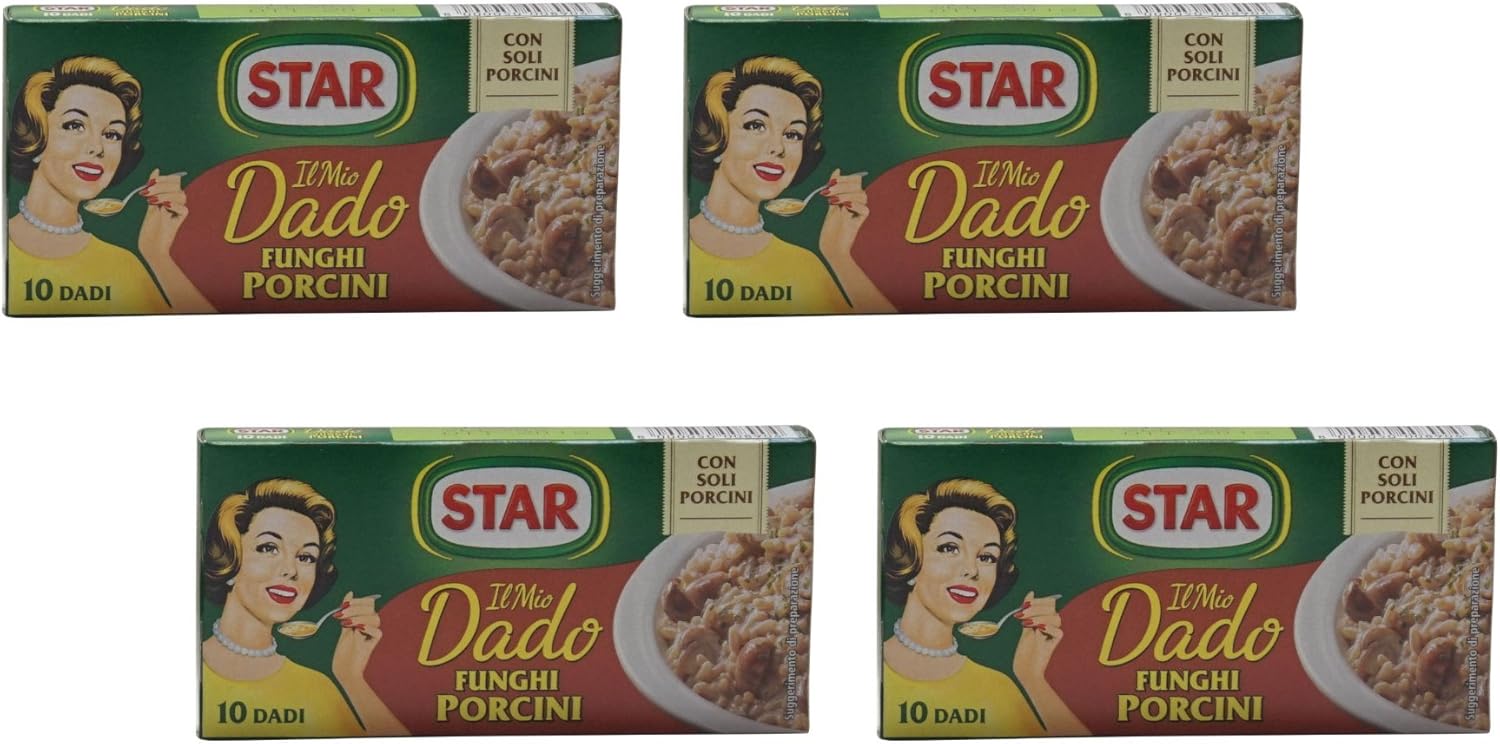 Star Ai Funghi Porcini 10 Stock Cubes 100 g, Pack of 4