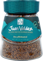 Juan Valdez Decaffeinated Freeze Dried Coffee | 100% Colombian Arabica Beans | 100% Colombian Coffee | 3.5 oz / 100 gr Jar | Rich Flavor, Naturally Decaf with Sugarcane