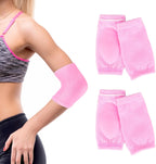 2 Pairs/4 Pcs Elbow Moisturizing Sleeve, Elastic Gel Elbow Pads for Women, Soft Sleeve Elbows Protector for Spa Moisturizing Dry Cracked Skin Care (Pink)