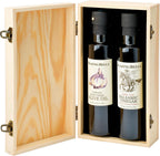 Blazing Bella Olive Oil and Balsamic Vinegar Gift Set – Traditional Aged Balsamic Vinegar & Garlic Infused Extra Virgin Olive Oil (2 x 250ml) – Gourmet Gift Set in Signature Wooden Box