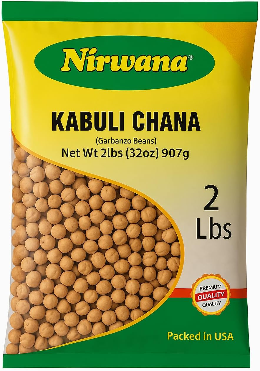 Premium White Chickpeas (Kabuli Chana) – Protein-Packed Dried Garbanzo Beans for Snacks, Salads & Meals – Bulk Pantry Staple for Healthy Cooking