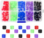 200 Pcs Dental Code Rings, 6mm Silicone Non-Toxic Orthodontic Rings Accessory, 5 Vibrant Colors, Autoclavable Instrument Identification System for Dental Clinics