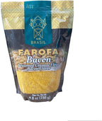 Seasoned Cassava Flour - 8.8 Ounces - Farofa De Mandioca Pronta Temperada - Bacon (Pack of 1)