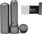 Prime Natural Essential Oil Aluminum Alloy Premium Blank Nasal Inhaler - Refillable Aluminum Empty Metal Inhaler - Space Gray Color - Comes with 5 Cotton Wicks - For Aromatherapy