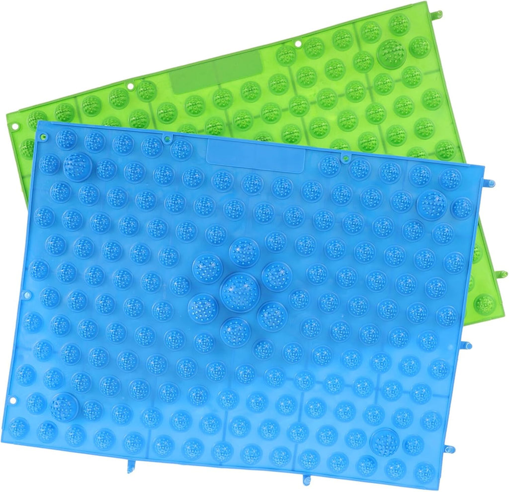 Toe Pressure Plate and Foot Massage Mat 2pcs, Acupressure Reflexology Pads with Thick Extra-Large Design for Foot Sole Stimulation and Relief, Suitable for Adults and Office