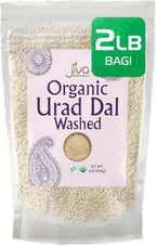 Jiva USDA Organics Urad Dal (Split Matpe Beans) 2 Pound - NEW Packaging!