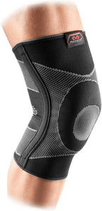 McDavid Elastic Compression Knee Sleeve with Gel Pad. 4-Way Elastic Brace with Strays. For Stability, Recovery, Injury, Walking, Running Pain. Left and Right Leg. Patella Support.