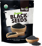 Berrilys Black Seeds - USDA Organic Nigella Sativa, Kalonji & Black Cumin Seeds, Vegan, Gluten-Free - Pure Spice & Health Food, Enhances Flavor of Dishes, Nutrient-Rich, Premium Quality - 10oz