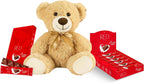 Red Delight Chocolate Variety Packs - Milk Chocolate Bars - 0.92 oz, Pack of 24 Snack Size Candy Bars- Kosher, No Added Sugar, Gluten Free, Non-GMO - Birthday Gift with 14” Plush Teddy Bear