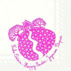 IHR 20 Luxury Paper Luncheon Napkins- Sweet Easter (White & Pink)