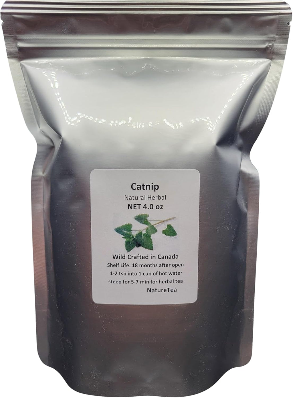 Catnip - Dried Nepeta cataria Loose Leaf/Buds by Nature Tea (4 oz)