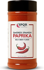 Smoked Paprika XL 7 Ounce Jar Gourmet Restaurant Grade Bold Smoky Spanish Paprika Flavor by SPQR Seasonings
