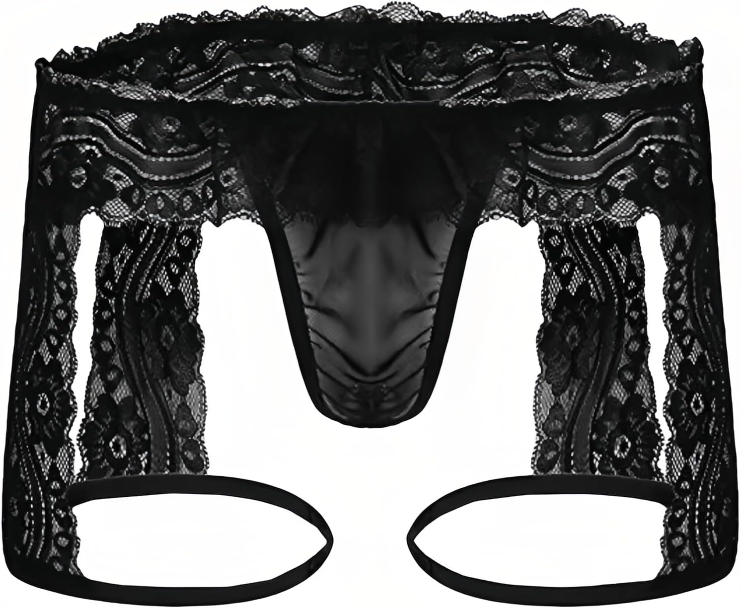 Men's Lace Underwear Sexy Boxer Briefs - Sheer Mesh Low-Rise Panties with 3D Pouch, Comfortable & Breathable