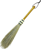 Handmade Broom Bamboo Stick Handle Duster Brush,Natural Grass, Whisk Broom,Cleaning for Home and Office,16 Inch