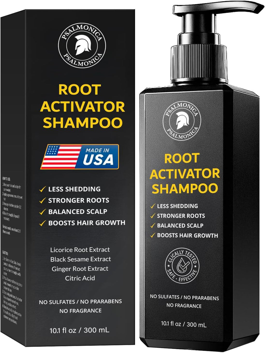Root Activator Shampoo for Men: Made In USA - Hair Growth Shampoo for Hair Loss and Thinning Hair - Hair Loss RegrowthTreatments for Women Men (Refreshing Scent)