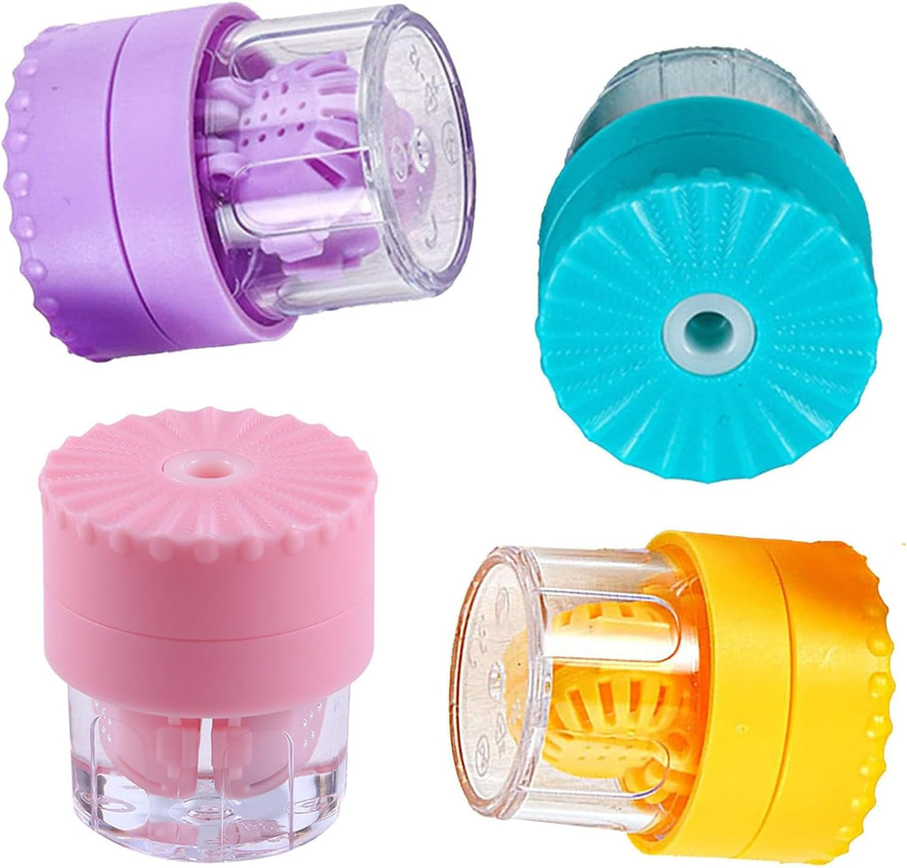 4Pc Manually Contact Lens Cleaning Machine - Washer, Plastic Lens Cleaner Case, Rotary Desprotein Travel