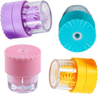 4Pc Manually Contact Lens Cleaning Machine - Washer, Plastic Lens Cleaner Case, Rotary Desprotein Travel