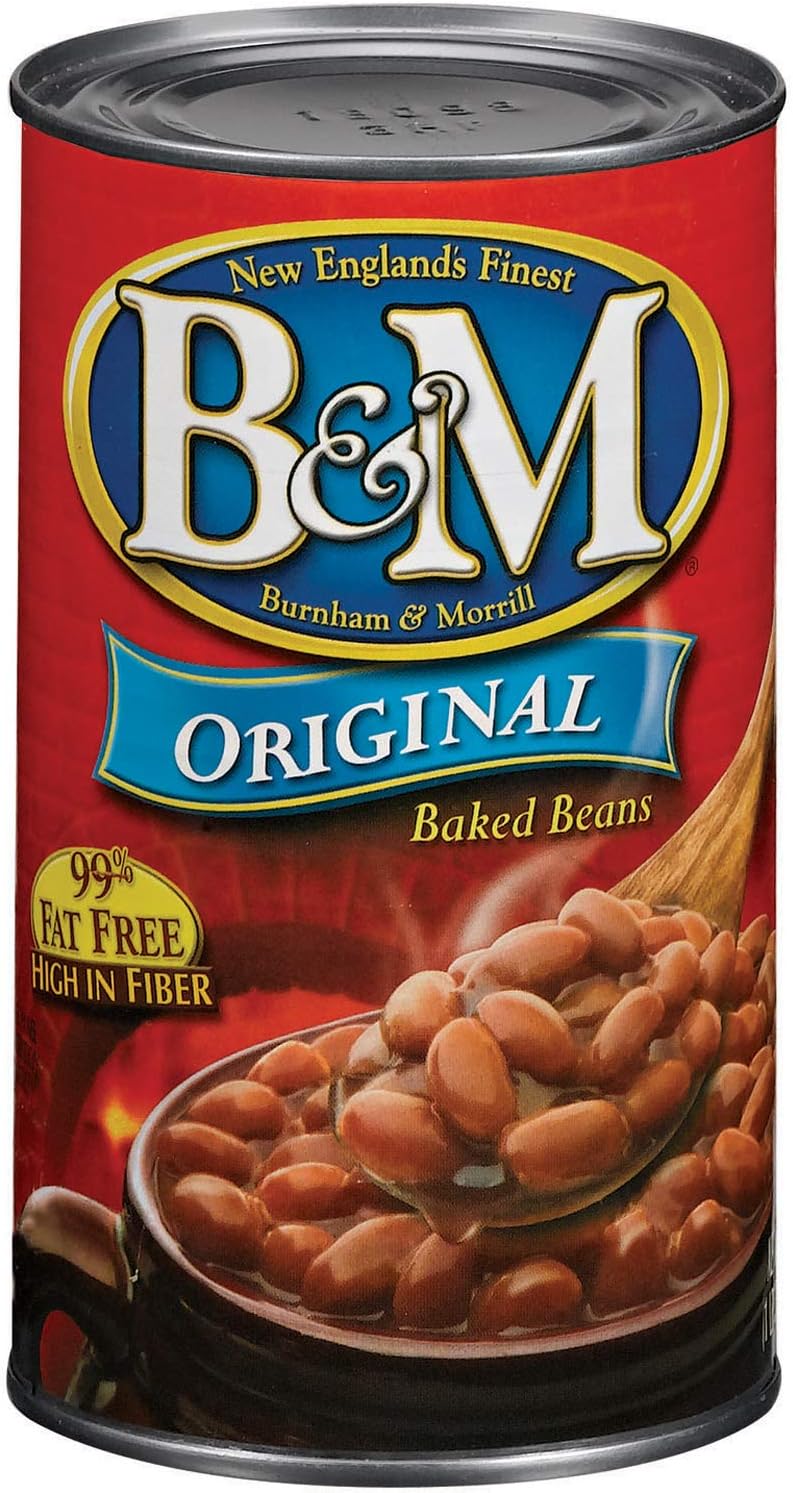 B&M Baked Beans, Original Flavor, 28 Ounce (Pack of 12)