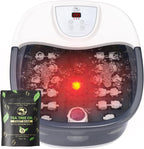 ECARBME Foot Spa Bath Massager with Heat, Foot Bath with 22 Massage Rollers, Temperature Control, Jets, Bubbles, Epsom Salt and Vibration, Foot Soaking Tub for Relaxation - Grey