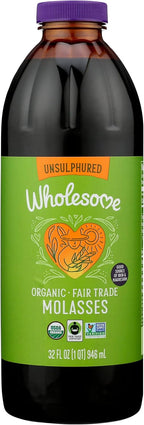 Wholesome FT Organic Molasses 32oz Bottle, 1-Pack