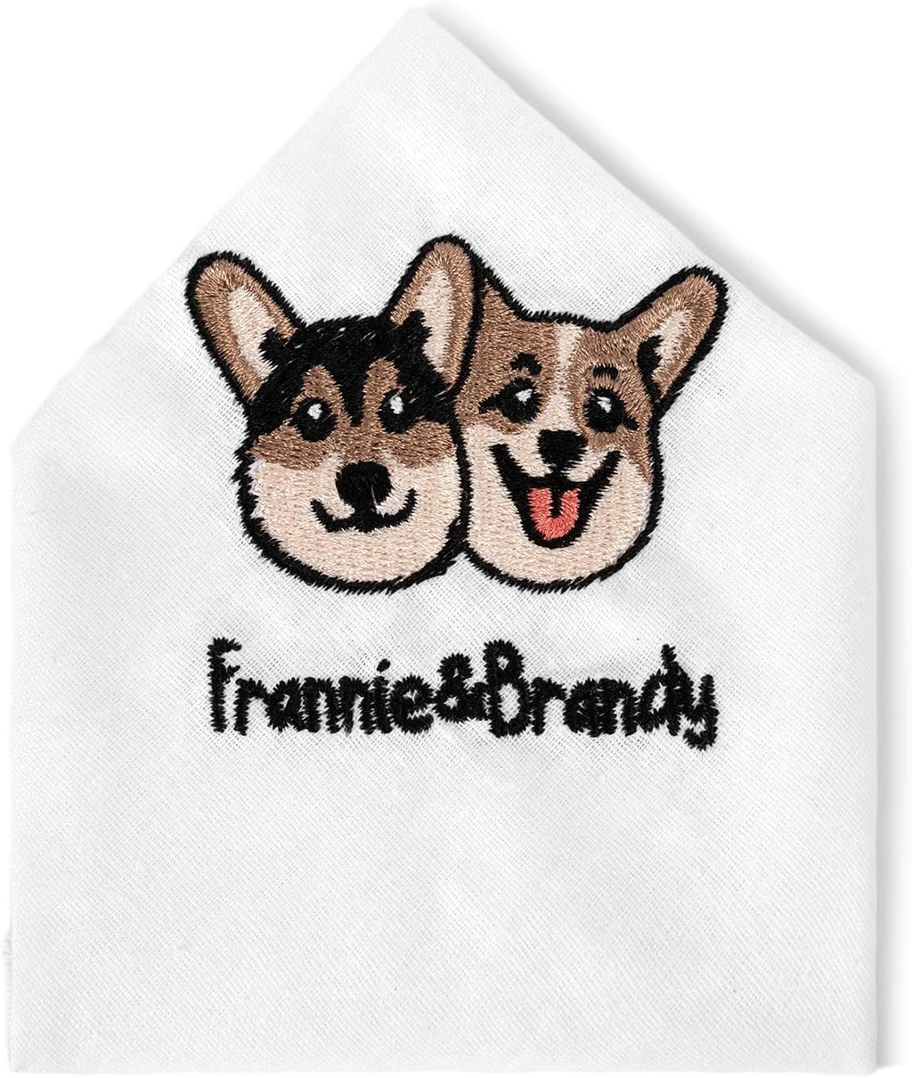 Personalized Embroidery Handkerchief, Custom Pet Face Photo Cotton Pocket Square Wedding Birthday Party Gift for Pet Lover