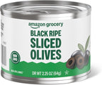 Amazon Grocery, Black Ripe Sliced Olives, 2.25 Oz