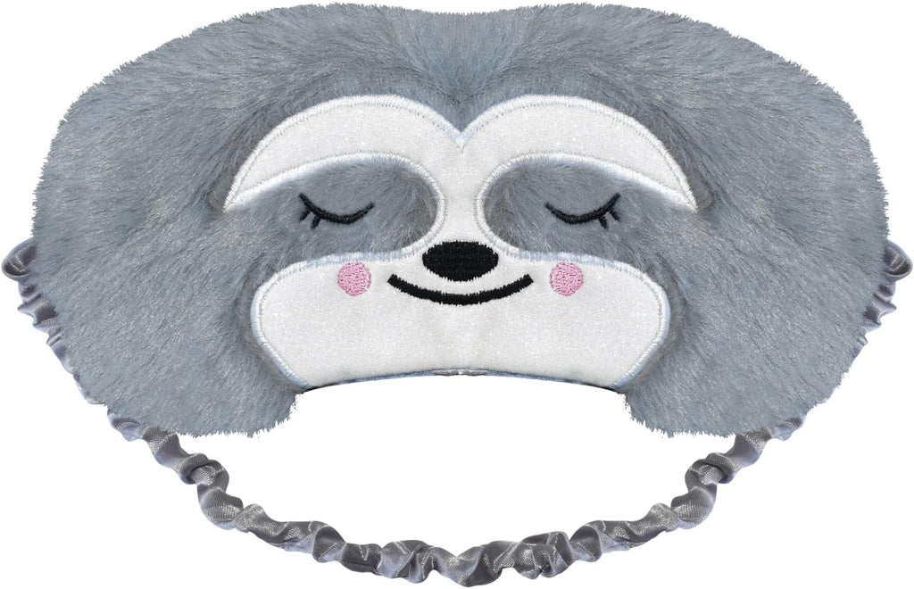 Cute Sloth Eye Mask for Sleeping Cartoon Animal Sleep Mask Funny Sloth Eye Mask Soft Fluff Blindfold Eye Cover Xmas Eyeshade for Kids Girls Men Women Travel, One Size