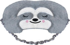 Cute Sloth Eye Mask for Sleeping Cartoon Animal Sleep Mask Funny Sloth Eye Mask Soft Fluff Blindfold Eye Cover Xmas Eyeshade for Kids Girls Men Women Travel, One Size