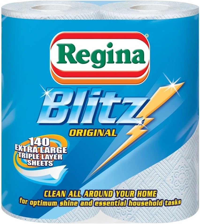 Regina Blitz Kitchen Towel - 70 Sheets per Roll (2) - Pack of 2