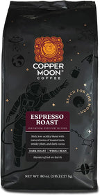 Copper Moon Dark Roast Whole Bean Coffee, Espresso Blend, 5 Lb