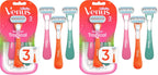 Gillette Venus Tropical Women's Disposable Razor, 3 Count (Pack of 2)