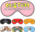 Custom Sleep Mask Add Your Design Personalized Eye Mask with Your Text Logo Photo for Men & Women Customized Masks for Gifts Pink