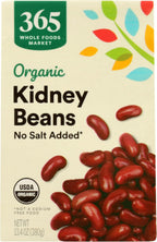 365 by Whole Foods Market, Organic Kidney Beans No Salt Added, 13.4 oz
