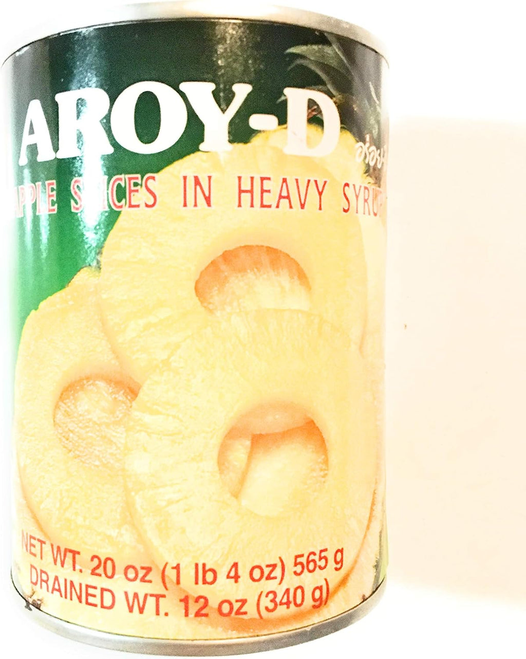 Aroy-D Pineapple Slices In Heavy Syrup 20 Oz(4 Pack)