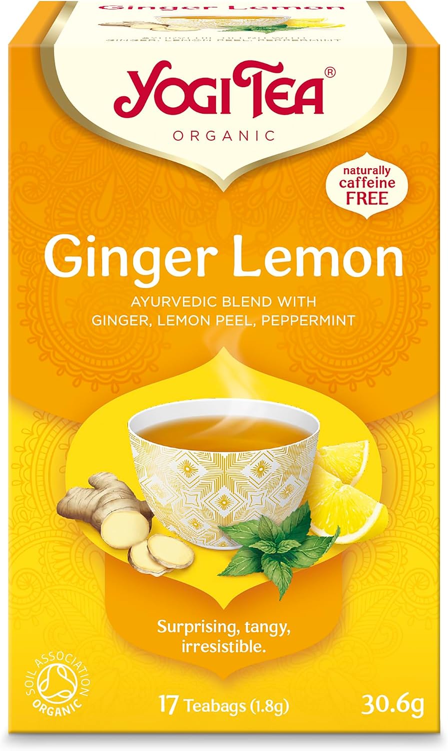 YOGI TEA Organic Ginger Lemon Herbal Tea - 17 Bags