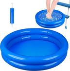 2 Pack Inflatable Pool Foot Bath Basin Swimming Pool Foot Soaking Wash Basin Tub Feet Bath Tray with Pump for Pools Entry Ladder Portable Above Ground Pools Accessories