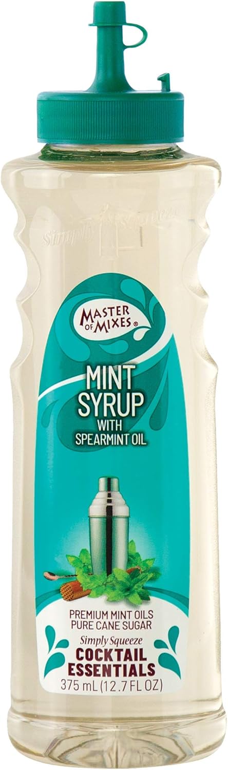 Master of Mixes Cocktail Essentials Mint Syrup, 375 ML Bottle (12.7 Fl Oz), Individually Boxed