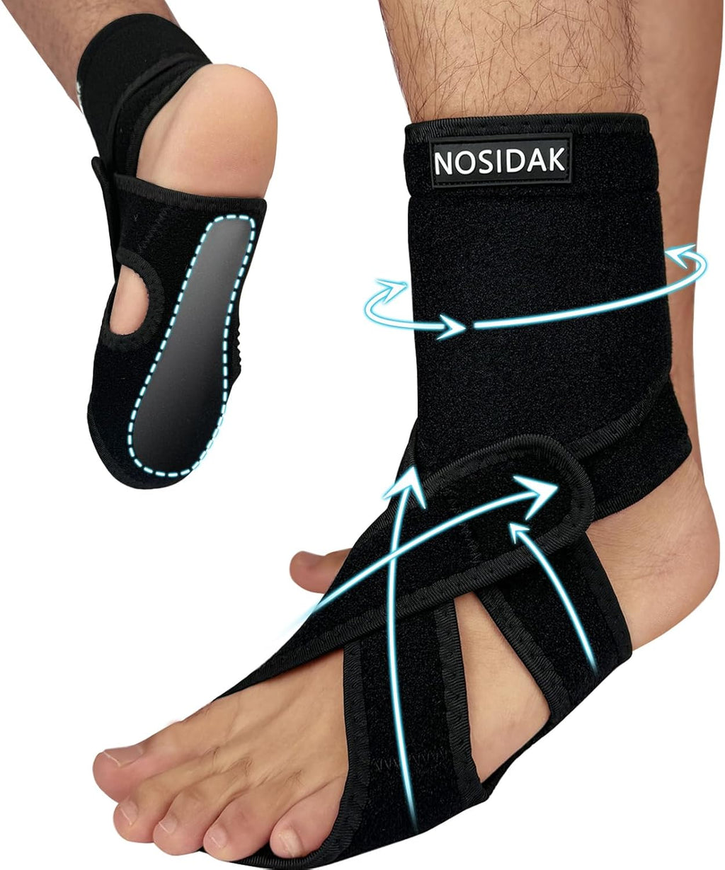 AFO Foot Drop Brace for Walking with Shoes, Plantar Fasciitis Night Splint, Ankle Brace, Drop Foot Brace for Sleeping, Ankle Foot Orthosis for Stroke Recovery, MS, TBI, ALS, Fracture - Left