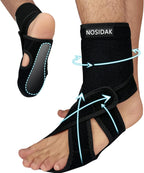 AFO Foot Drop Brace for Walking with Shoes, Plantar Fasciitis Night Splint, Ankle Brace, Drop Foot Brace for Sleeping, Ankle Foot Orthosis for Stroke Recovery, MS, TBI, ALS, Fracture - Left