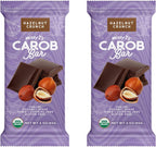 Missy J's Organic Carob Bars Hazelnut 2 Pack | Carob Made w/Coconut Sugar, Vegan and Gluten-Free | Healthy Caffeine Free Substitute for Chocolate, Perfect for Snacks and Treats