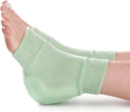 Medline Knit Heel and Elbow Protection, For Pressure and Friction Sores, Lightweight Knit Elastic, Medical Foot Care Heel Protector, Elbow Pad, Machine Washable, Green, One Pair, One Size Fits Most