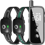 Dog Training Collar 2 Dogs Upgraded 2600FT Remote Rechargeable Waterproof Electric Shock Collar with Beep Vibration Shock for All Dogs (5-120lbs), Black