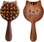 Shaped Wooden Scalp Massager, Multi - Functional Head Massage Tool & Head Ergonomic Scalp Comb Ideal for Men & Women’s Daily Hair Care Routine